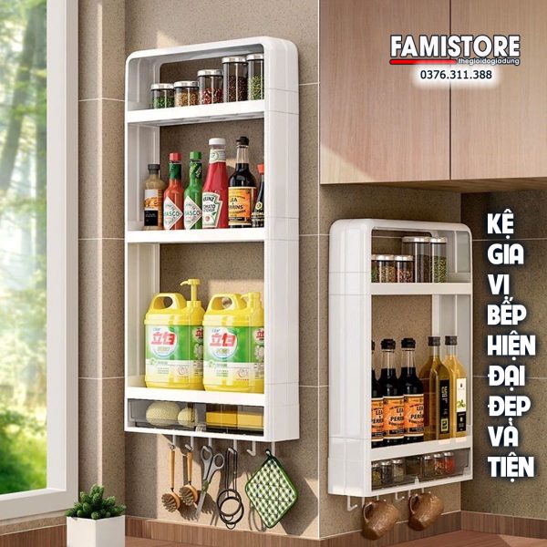 Kệ gia vị tiện lợi, đẹp và hiện đại